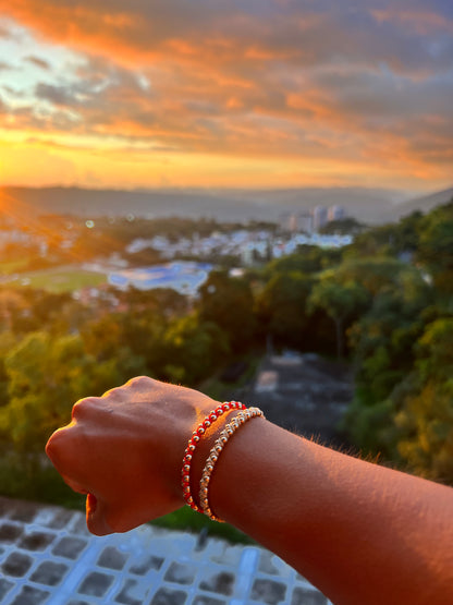 Pulsera Tejida balines pequeños