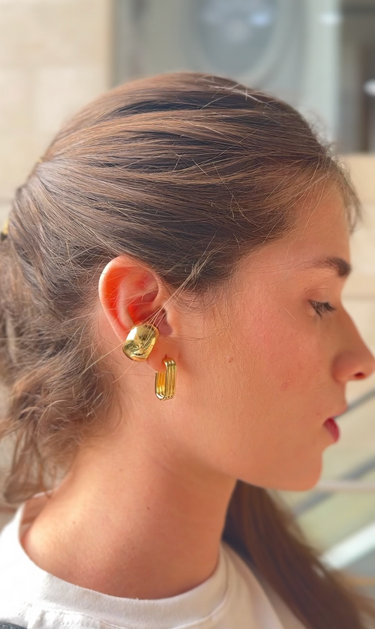 Ear cuff gordo dorado