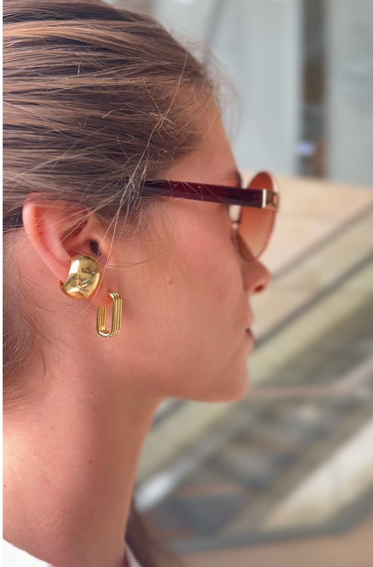 Ear cuff gordo dorado